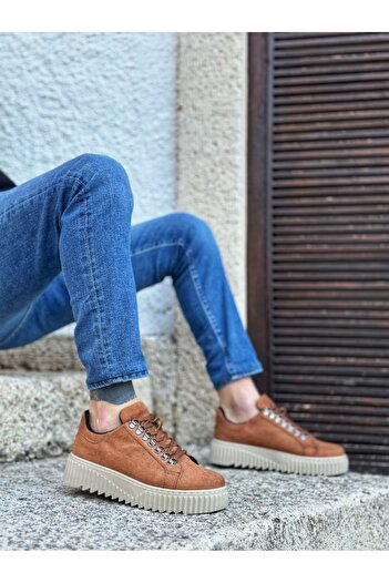 BOA Ba0505 Hook-Up Lace-Up Tan Color High-Top Casual Shoes