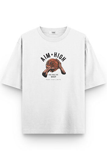 Overoz Μπλουζάκι με στάμπα Aim High Basketball Semi Oversize 1091