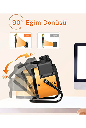 VOOKA Fanlı Isıtıcı Elektrikli 3000W 180° Ultra Güç 3 Kademeli Soğuk-Sıcak Fan auhma