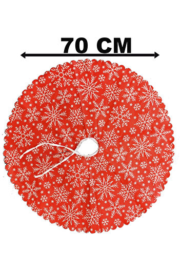 Parti dolabı New Year's Red White Tree Skirt - Pine Cover, Decorative Base