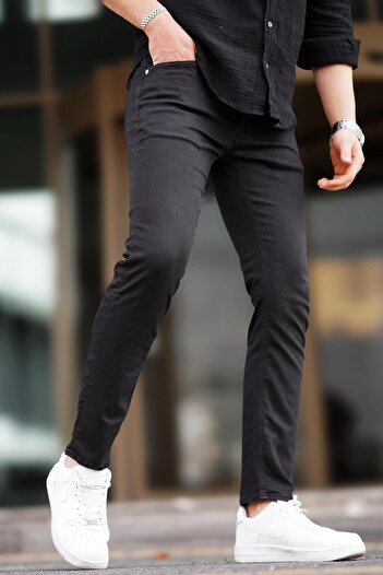 Madmext Siyah Slim fit Erkek Jean 6865