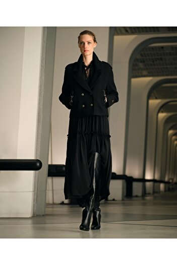 İpekyol Coat with Manteco Wool and Metal Accessories