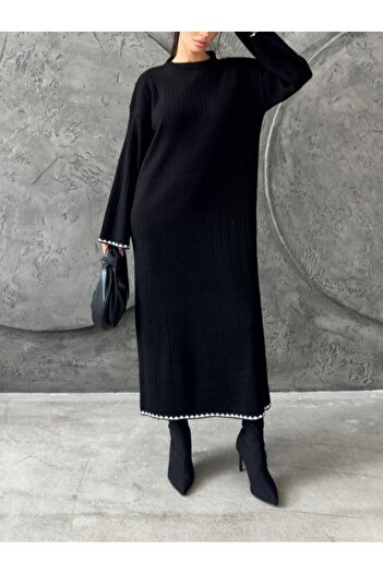Modamorfo Accordion Knitted Knitwear Dress