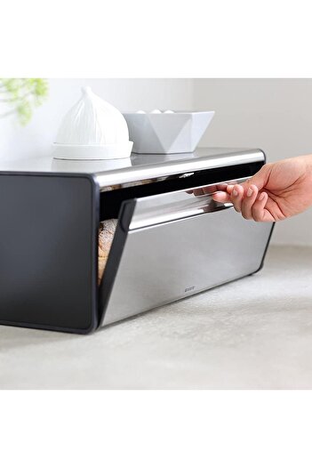 Brabantia Köşeli Ekmek Kutusu Siyah Çerçeveli Bkmdizayn