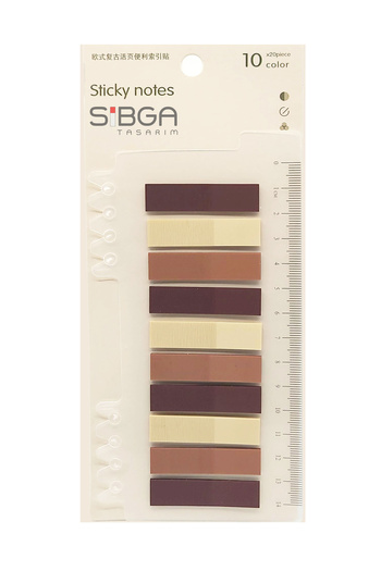sibga tasarım Transparent Colored Post-It Note Paper - 200 Sheets Bookmark Sticker