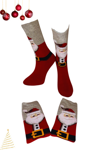 Genel Markalar Sakallı Noel Baba figürlü Termal Yılbaşı Çorabı