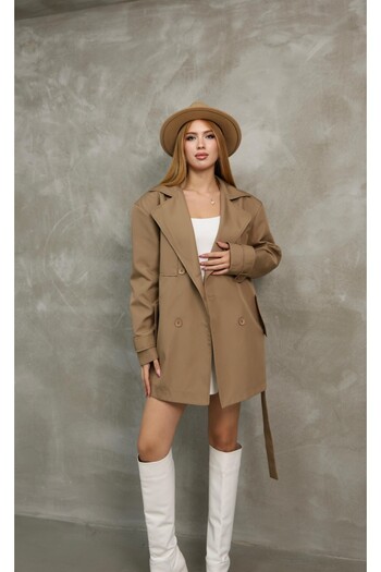 TANISA Tns-4431 Model Kaline Trench Coat