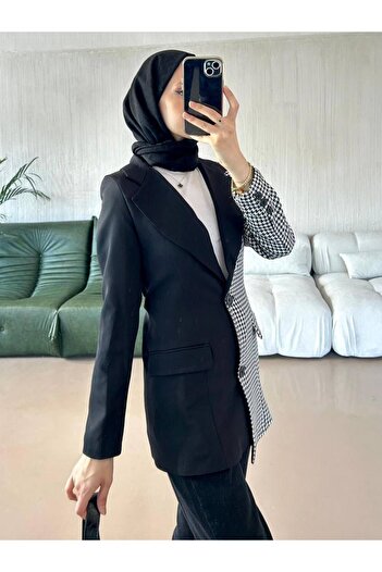 TANISA TNS-4285 Jachetă cu blazer în carouri model Nola