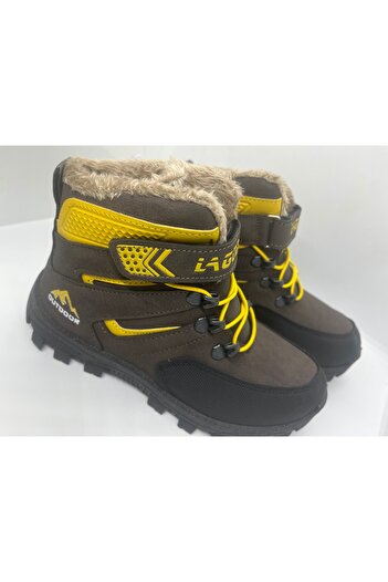GENÇ Boys' Winter Boots with Wool Inside Waterproof Non-Slip Sole