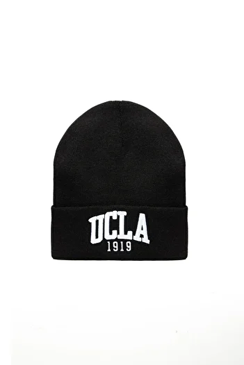 UCLA LANITA Чорна шапка з вишивкою - унісекс шапка