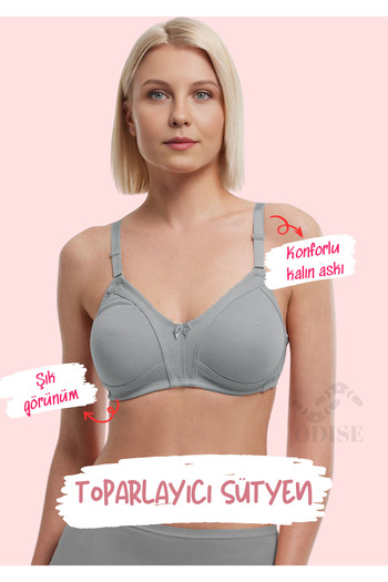 ODISE Wire Free Sponge Capless Combed Cotton Gathering Bra Economic Pack of 2 (Large Size Available)