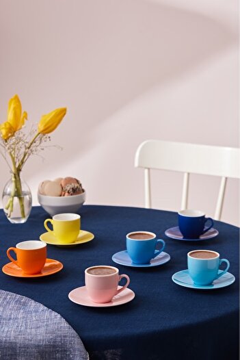 Karaca Rengin New 6-Person Coffee Cup 85 ml