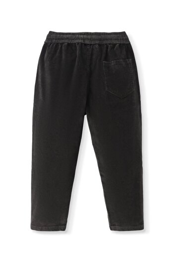Pine kids Full Length Solid Velvet Corduroy Trousers - Charcoal Grey