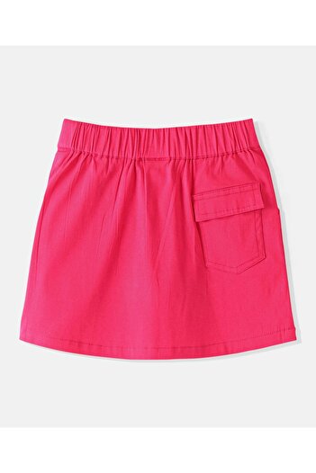 Bonfino Solid Pocketed Skirt - Fuchsia