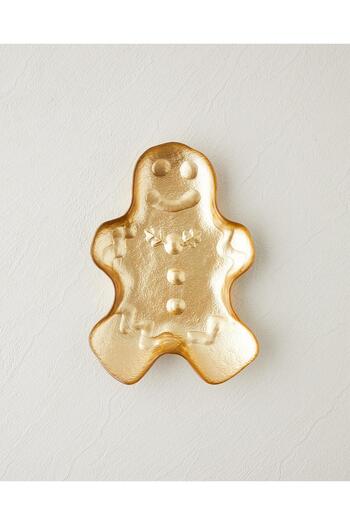 English Home Gingerman Glass 21 cm Gold Snack Bowl