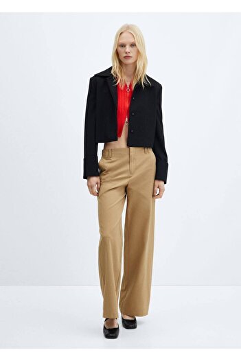 MANGO Woman Wideleg Lyocell Pants