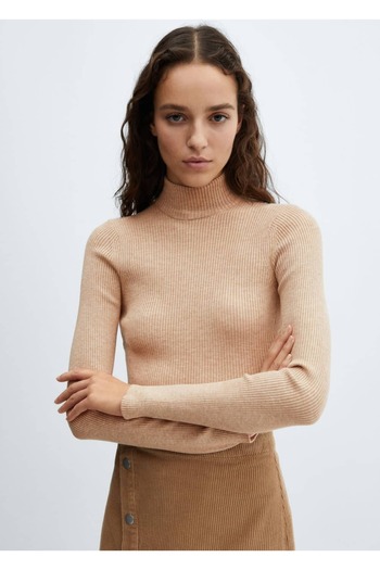 MANGO Woman Turtleneck sweater with rubber