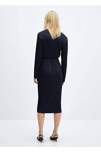 MANGO Woman Kemerli anvelop elbise