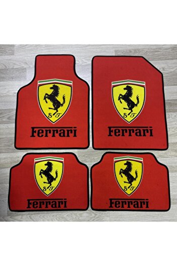 TUNİNG FERRARİ BASKILI KAUÇUK TABAN PASPAS TAKIMI