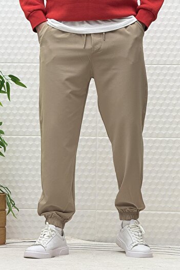 WAFRA Men's Full Lycra Parachute Fabric Elastic Jogger Pants