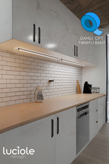 luciole Mutfak Tezgah Altı Led Işık Aç Kapa Beyaz Bar Yapışkanlı 1 Metre - Abajur Mtabjrb2