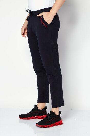 GAZZARRİNİ Men Drawstring Brand Logo Sweatpant, Navy Blue