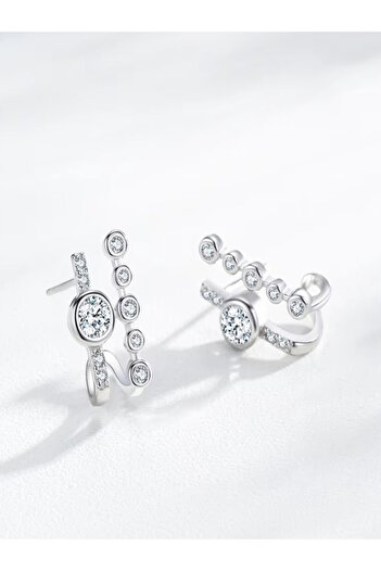 Brezza Lusso Jewelry Timeless Series Stellar Elegance Kadın Gümüş Küpe