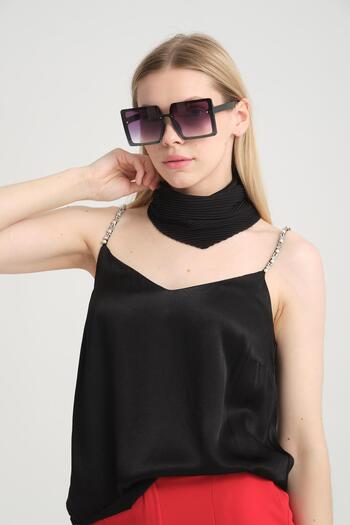Axesoire 13731-1 Black Pleated Scarf Bandana
