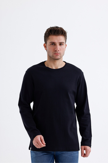Dark Forest Crew Neck Basic Long Sleeve T-Shirt