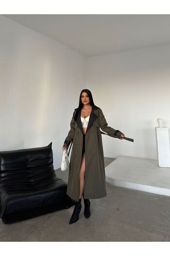 NFES TEKSTİL 120 cm Garnished Trench Coat