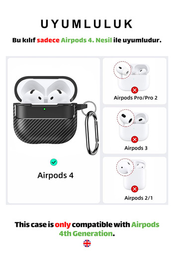 EWEC 4. Generation Compatible Carbon Fiber Hybrid Polymer Technology Premium Earphone Case
