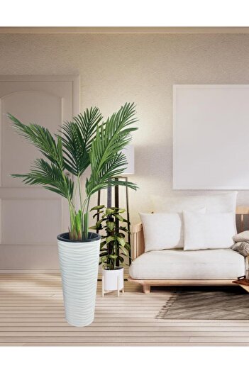 Nettenevime Τεχνητό Areka Palm Tree White Beach Τεχνητό δέντρο σε βάζο 150cm 10 Φύλλα
