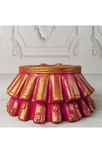 Nettenevime Vază fucsia 11x5cm - Ghiveci din beton cu tiv pliat decorativ