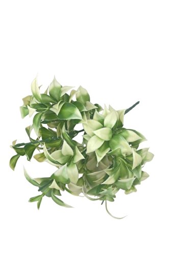 Nettenevime Yapay Çiçek Yeşilbeyaz Limon Yaprağı Demet Şimşir Demeti Garnitür Aradal Dekoratif Yapay Bitki