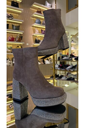 DUYGUSHOESBAG Hakiki Deri Kadın Platform Topuk Bot