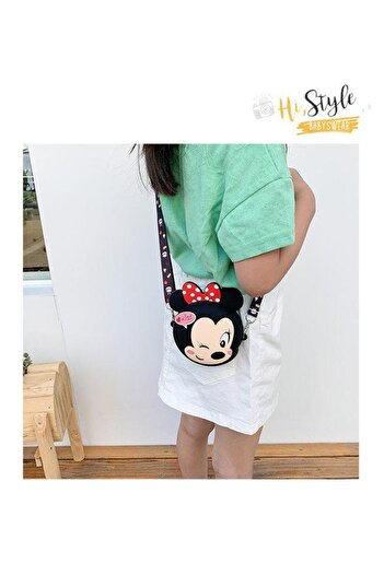 Nettenevime Mickey Mause Minnie Kiss Bozuk Para Cüzdanı Çanta Çocuk Cüzdan Küçük Para Kutusu Omuzdan Askılı Çant