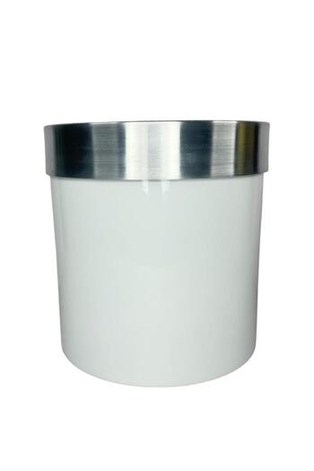 Nettenevime Stainless Aluminum Vase with White Silver Belt - 26*24