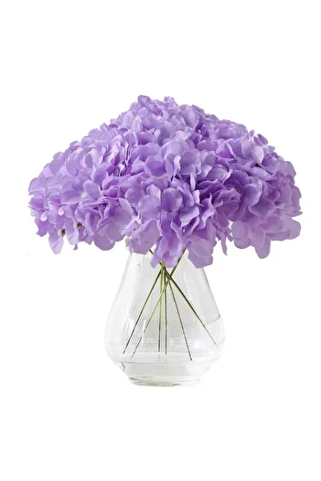 Nettenevime Artificial Flower Hydrangea Flower Bunch 43 cm Light Lilac