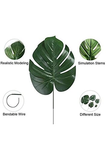 Nettenevime Yapay Çiçek Monstera Deve Tabanı Yaprağı Yapay Yaprak