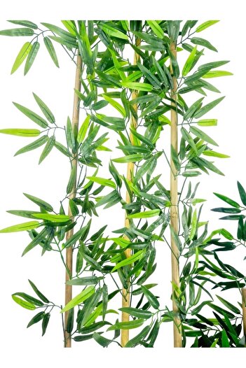 Nettenevime 5li Set Yapay Bambu Sopası 8 Yapraklı 70cm Yapay Çiçek Bambu Duvarı Separatör Çiçeği Yapay Çiçek