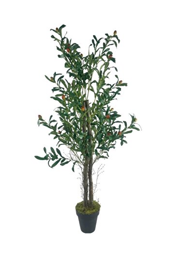 Nettenevime Τεχνητό Ελιά 125cm Δύο Στέλεχος Salex Natural Real Looking Τεχνητό Δέντρο