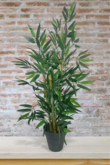 Nettenevime Yapay Ağaç Bambu Ağacı 3 Gövdeli 90*40cm Siyah Saksılı