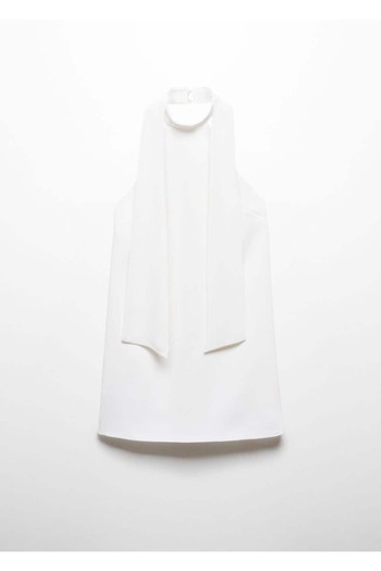 MANGO Woman Sırtı açık halter elbise