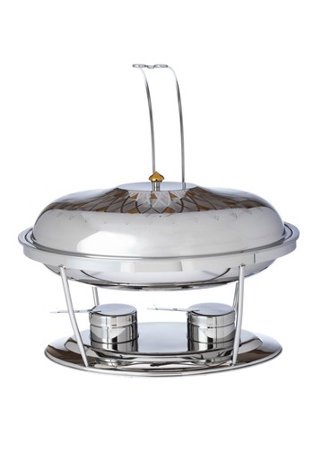 ALSAIF Buffet Plate And Heater For Eating And Keeping It Cot With Two Wax Bases For Heat