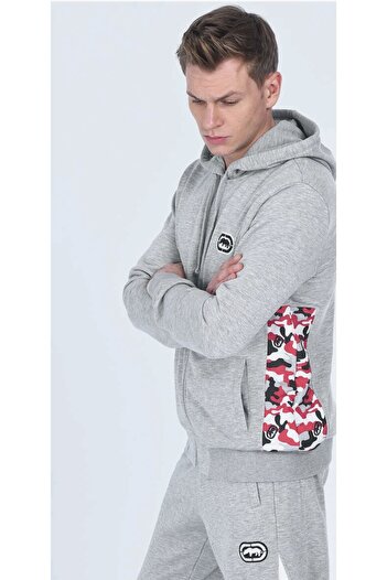 ECKO UNLTD Ecko Heller Gri Erkek Nakışlı Fermuarlı Sweatshirt