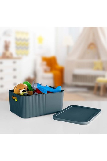 devigo 12-Liter Multi-Purpose Large Storage Box with Lid - Toy, Cosmetic Personal Item Organizer