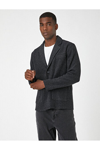 Koton Basic Jacket with Pocket Detail Buttons
