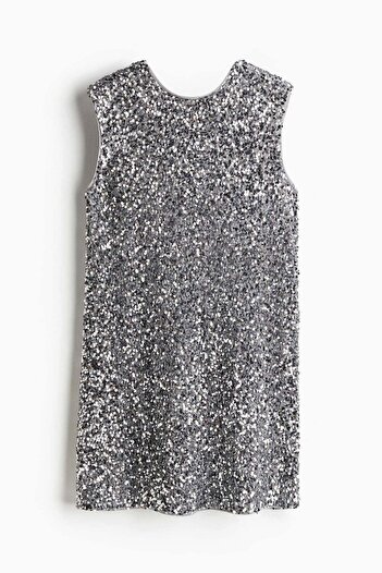 H&M Sequined tie-back dress