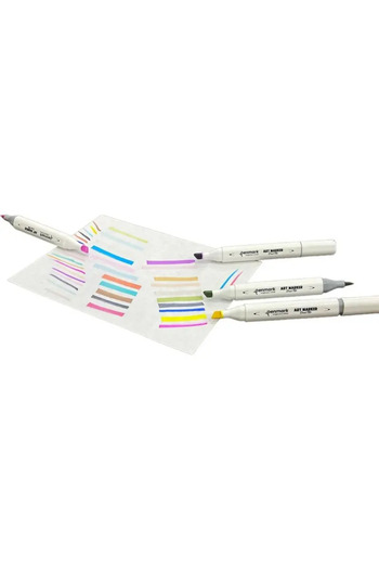 penmark Marker Double Sided Brush Tip - Cutted Tip 24 Color Set