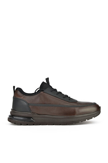 Ziya Genuine Leather Men's Sneakers - 1431024 Z5404 Coffee
